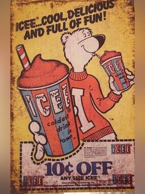 ICEE Vintage-Style Metal Wall Art